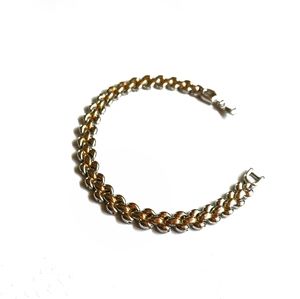 Riviera Crystal Gold Accented leaf bracelet